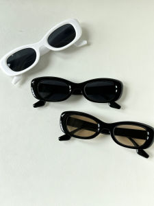 แว่นกันแดดทรงสี่เหลี่ยมเล็กสไตล์ย้อนยุค สไตล์เกาหลี แว่นกันแดดแบบลำลองสำหรับชายและหญิง แว่นกันแดดตกแต่งสุดเก๋สำหรับชายหาด