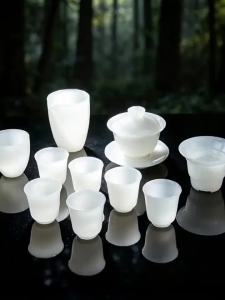 Ice-White Porcelain Luxurious Tea Set