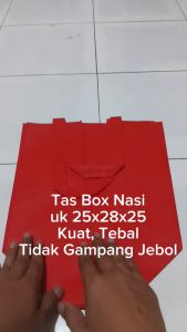 Tas Kotak Nasi Spunbond Ukuran 25x28x25 | Tas Berkat | Tas Hajatan | Goodie Bag Roti Kue Nasi Kotak