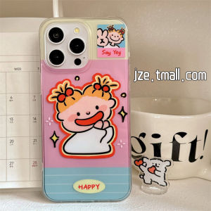 Cute Cartoon Girl Phone Case with Lanyard for Apple 16Promax Huawei P70Nova14 Xiaomi 15 K80 Oppo Reno14 Honor 400 Female Vivo S30 New Model