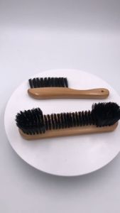 2pcs/Set Wood Billiard Table Brush Set Billiard Rail Cleaning Brush Horsehair Brush For Pool Table