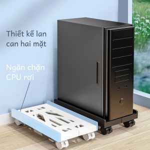 Giá Đỡ CPU Có Thể Điều Chỉnh Cho PC Giá Đỡ Tháp Thông Gió Với 4 Bánh Xe Phù Hợp Với Hầu Hết Các Máy Tính Dưới Bàn Hỗ Trợ
