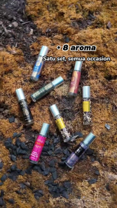 Elegant Aromatic Roll-on Perfume Series - Wood/Tan/Tone/Orange Scent Alcohol-Free 72-Hour Long-Lasting