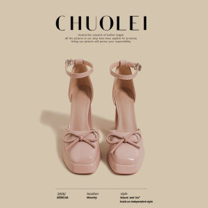 CHUOLEI | Summer New Arrival Hollow Out Buckle Sandal White Sweet Thick Heel Mary Jane Low Cut Single Shoe