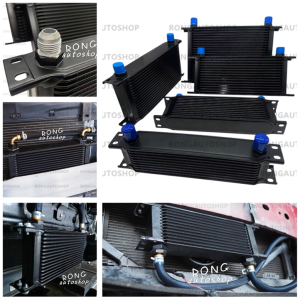 แผง ออยคูลเลอร์ oil cooler ออยเกียร์ สีดำ หัวAN10 แผงระบายความร้อนน้ำมันเกียร์แยก ตัดปัญหาความร้อนสะสมในชุดเกียร์ แบบแยก มีให้เลือก5ขนาด