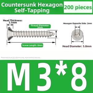 Yi Se Dian Zi | Flat Head Phillips Head Self-tapping Screws 304 Stainless Steel