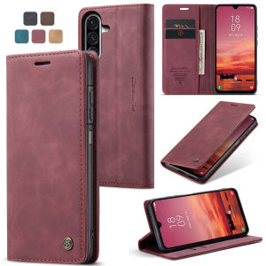 เคสโทรศัพท์หรูหราสไตล์เรโทรสำหรับ Samsung Galaxy A17 5G พร้อมช่องใส่การ์ดหลายช่อง ฟังก์ชั่นตั้งวางได้  สำหรับ Galaxy A16 5G A15  วัสดุหนังแบบกระเป๋าสตางค์