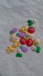 [FREE SHIP] Crocs Jibbitz Sticker gắn dép hình rau củ Dễ Thương nhựa cứng - Có Nút Gắn