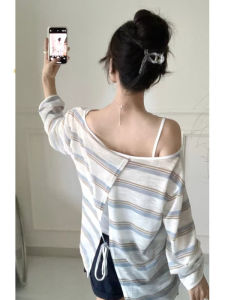 YUEZHONGWEI | Summer Thin Long Sleeve T-Shirt Womens Loose Overalls Sun Protection Coat Creative Pattern Commute Style Korean Version