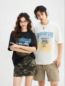 SANFU | Cracked Letter Dyeing T-Shirt