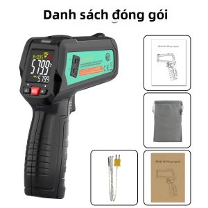 Nhiệt Kế Hồng Ngoại MASTFUYI Màn Hình Hiển Thị 13 Chấm Laser Kỹ Thuật Số Không Tiếp Xúc Có Độ Chính Xác Cao -50 ° C Đến 580 ° C Dùng Cho Mục Đích Công Nghiệp
