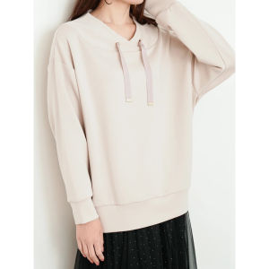 Soft Outerwear Long Sleeve Sweatshirt in Space Cotton Fabric Lantern Sleeve 5390 Yen Two Pieces Original Single Piece Womens Clothing