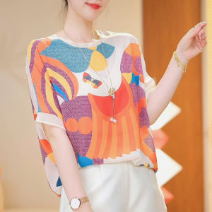 DAIXIANGFEIZI | Áo Blouse Tay Ngắn Elegance Phong Cách Mùa Hè