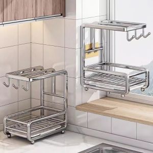 No Drilling Stainless Steel Kitchen Organizer