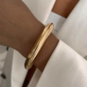 Salircon Vintage Hình Học Sóng Hình Lắc Tay Vòng Tay Nữ Hợp Thời Trang Punk Kim Loại Nặng Mở Vòng Đeo Tay Trang Sức Hợp Kim Kẽm