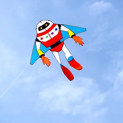 Large Adult Robot Kite Cartoon Style Easy to Fly in Light Breeze Weifang New Model Kite Flying Sport Fitness Fans Supplies