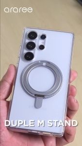 Araree Duple M Stand Case for Samsung Galaxy S25 Edge – Clear Protection with Magnetic Charging & 360° Kickstand