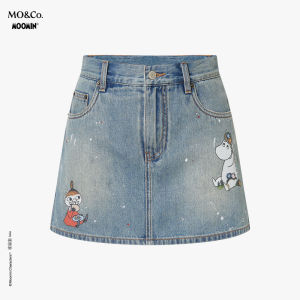 MO&Co. | Cartoon Print Denim Shorts