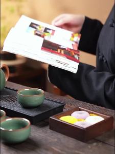 PUQI | Ge Kiln Tea Set Compact Home Use Luxurious Tea Ware