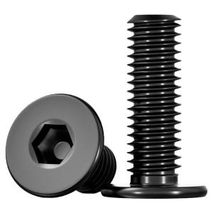 TIANZHUOJINSHU | Black 304 Stainless Steel Flat Thin Head Hex Socket Screws