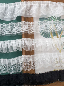 ผ้าลูกไม้ขอบลูกไม้สองชั้น ผ้าลูกไม้ประดับเสื้อผ้าชุดเจ้าสาว ชุดโลลิต้า วัสดุเสริม งานฝีมือ แหล่งกำเนิด จีนแผ่นดินใหญ่