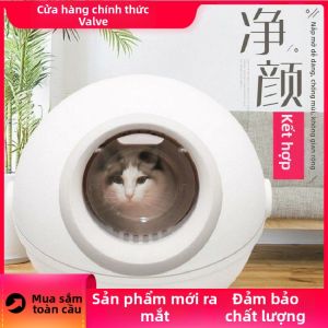 QUEZHOU | Hộp Cát Vệ Sinh Cho Mèo Kín Chống Bắn Và Khử Mùi