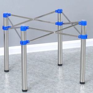 New Simple Foldable Stainless Steel Table Leg Support Bracket Retractable Poker Table Legs Fast Food Restaurant Table Legs
