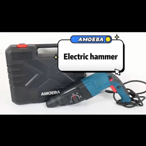 SUMINOE 26mm Rotary Hammer Drill 800W 3 Function Electric Hammer Drill with Drill Bits Chisels Plastic Case US Plug for Concrete Wall