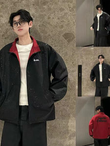 HN Trendy-Starry Sky Black Double-Sided Wear Easiest for Match Fashion New Arrival Jacket Spring & Fall Shell Jacket Mens and Womens Same Ins Outwear