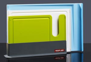 Neoflam Puli Cutting Board Set with 3 sizes Large (36  x 23 cm) Medium (31 x 20 cm)  Small (28.5 x 17 cm) + Organizer. Comes with Microban Antibacterial Technology. Best Quality & Value