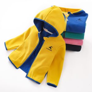 Kids Polar Fleece Jacket Childrens Velvet Hoodie Baby Hoodie Boys and Girls Fleece Cotton-Padded Clothes Spring and Autumn Clothing