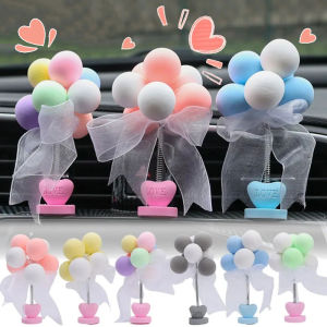 Spring Shake Head Balloon Car Ornaments Automatic Center Console Dashboard Shake Head Balloon DIY Ornaments Car Interior Decoration Supplies