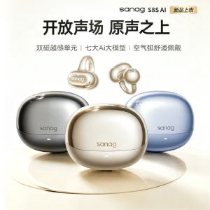 Sanag | Clip-on Open-ear Bone Conduction Bluetooth Earphones