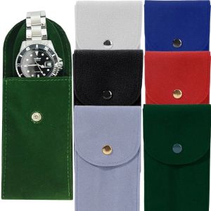 กำมะหยี่ใหม่ กระเป๋าผ้าสัก หลาดกล่อง นาฬิกาแบบพกพากระเป๋า ผู้ชาย ผู้หญิง กล่องถุง สร้อยข้อมือ แหวน เดินทาง