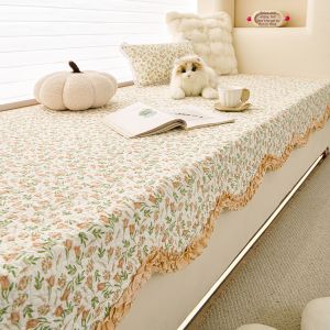 JKS | Creamy French Style Window Seat Cushion One-piece Machine Washable