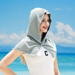 Cooling Hoodie Towel - UV Protection & Quick Dry for Sports Camping Running Hiking Golf Workouts