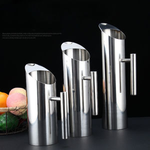 Stainless Steel Water Pitcher Cold Drinking PitcherCarafe Drink Pitcher Beverage Container for Iced Tea Juice Coffee Milk