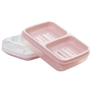 CHAHUA | Double Compartment Soap Box With Lid For Drainage Home Use