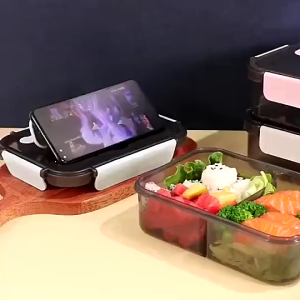 Lunch Box with Plastic Fork Spoon Microwave Heating Food Container For Student