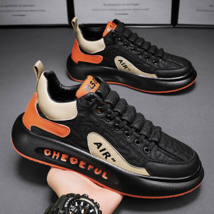 รองเท้าผ้าใบลำลองสำหรับผู้ชาย ฤดูหนาว รองเท้ากีฬาแบบสวม รองเท้าวิ่ง ทรงหัวมน พื้นยาง ระบายอากาศได้ดี สวมใส่สบาย รองเท้าลำลองสำหรับผู้ชาย