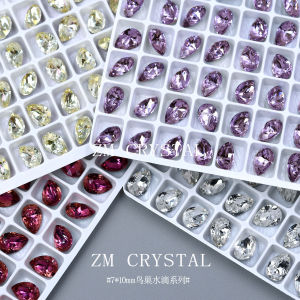 K9 7x10 Vòng Tay Đá Quý Hình Giọt Nước Mới Đến Đá Pha Lê Đá Quý Hình Trái Tim Mỏng Đồ Trang Trí Móng Tay Lấp Lánh