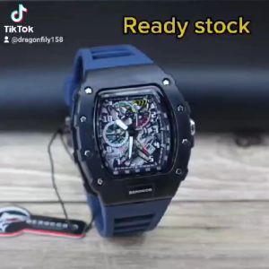 Jam Tangan Pria Berocco: Tali Karet Tanggal Aktif Chrono Off Original