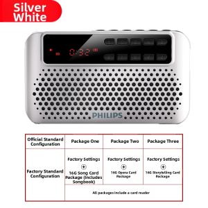 Philips | Portable Card-Inserted Music Player for Elderly Mini Radio