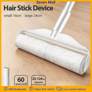 Roller Sticking Device Retractable Large Floor Lint Roller Extra Sticky Multifunction Pet Sticky Hair Remover Dog Fur Dust Catcher with 1 Refill Cat Household Hair Sticking Device Remover for Couch/Clothes/Furniture