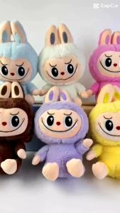 (TẶNG KÈM VÁY) Đồ Chơi Gấu Bông Thỏ Quái Vật Răng Nhọn Labubu Mặc Váy Cài Nơ Thú Nhồi Bông Quà Tặng Cho Bé