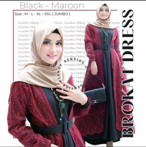 Gamis Brukat Pearly 2023 kekinian cantik elegan premium kekinian