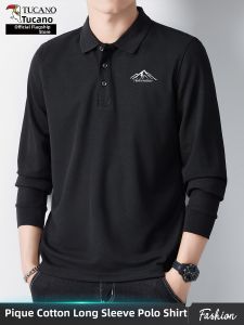TUCANO | Mens Long Sleeve Premium Polo Shirt T-Shirt
