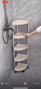 พร้อมส่ง🚚ชั้นวางของในห้องน้ํา 2/3/4/5 การออกแบบกลวง มีล้อเลื่อนเคลื่อนย้ายได้คุณภาพ สามารถวางมุมห้องน้ำ ห้องครัว