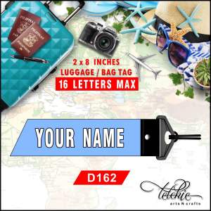 PLAIN COLORS - PERSONALIZED LUGGAGE / BAG TAG - size: 2 x 8 inches
