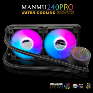MANMU PC Water Cooling Processor Cooler 4PIN Cpu Water Cooling Heatsink Liquid Cooling Pc 240mm Fan Radiator for inter LGA1700 1